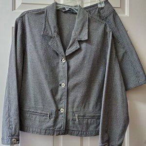 LIZ CLAIBORNE WEAR Two Piece Denim Jacket And Skirt
